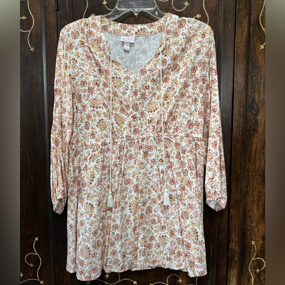 Isabel Maternity by Ingrid & Isabel Cream 3/4 Sleeve Tie Front Blouse